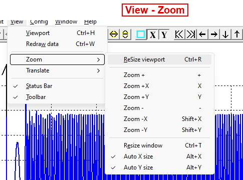 Подменю Zoom
